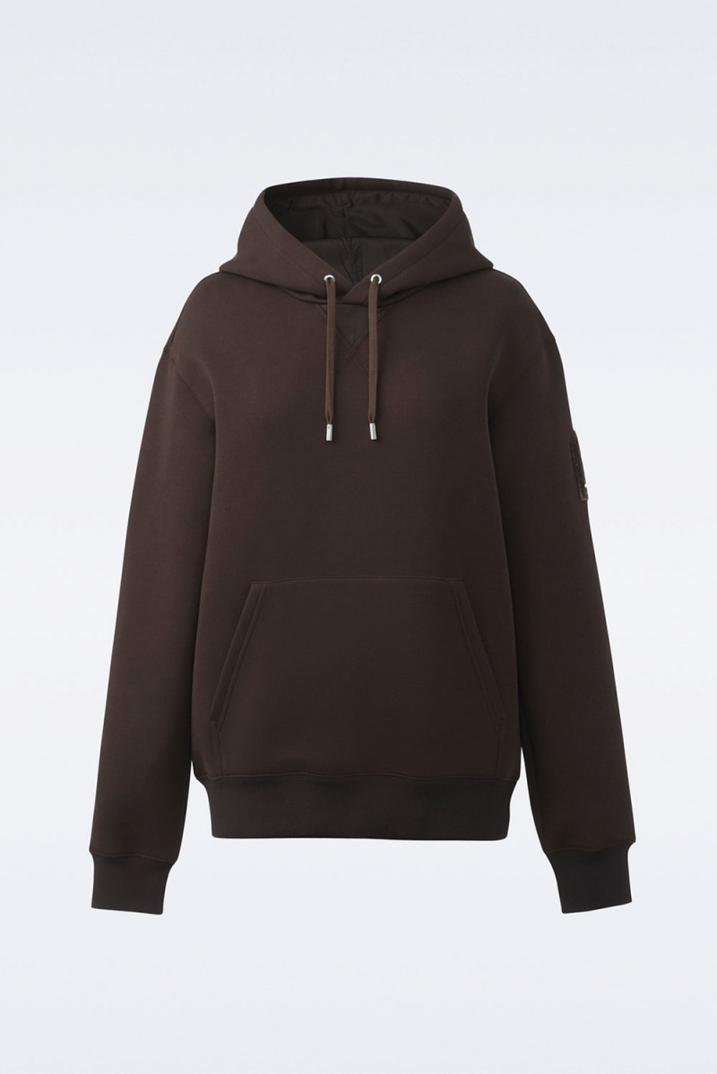 Mackage Krys Velvet Embroidery Hoodie Herr Bruna | RGWVF-2381