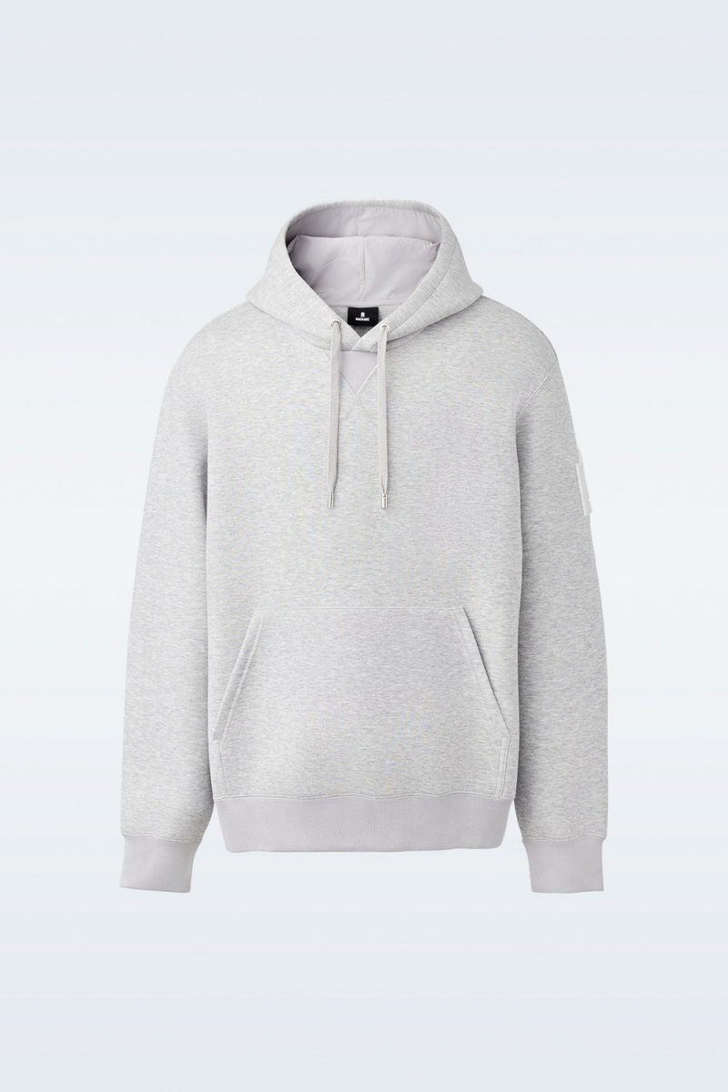 Mackage Krys Velvet Embroidery Hoodie Herr Grå | PMJAR-5906