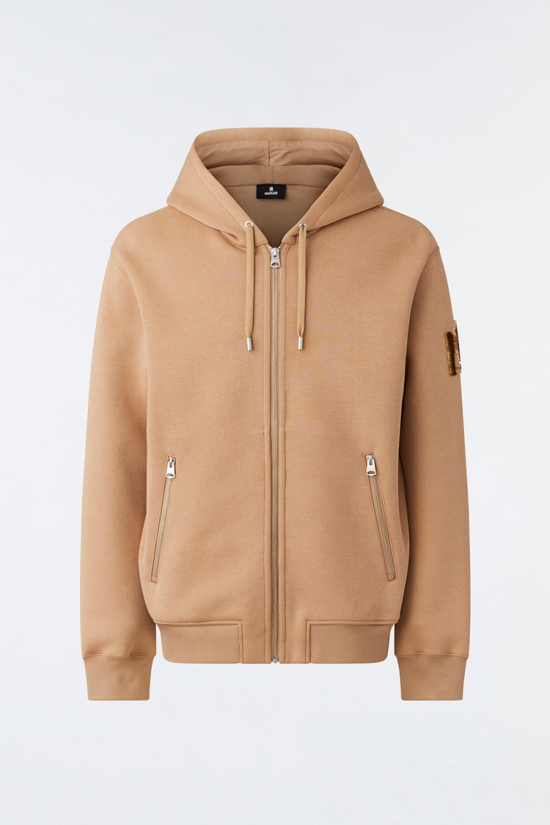 Mackage Krys Zip-Up Velvet Embroidery Hoodie Dam Bruna | THUCQ-5761