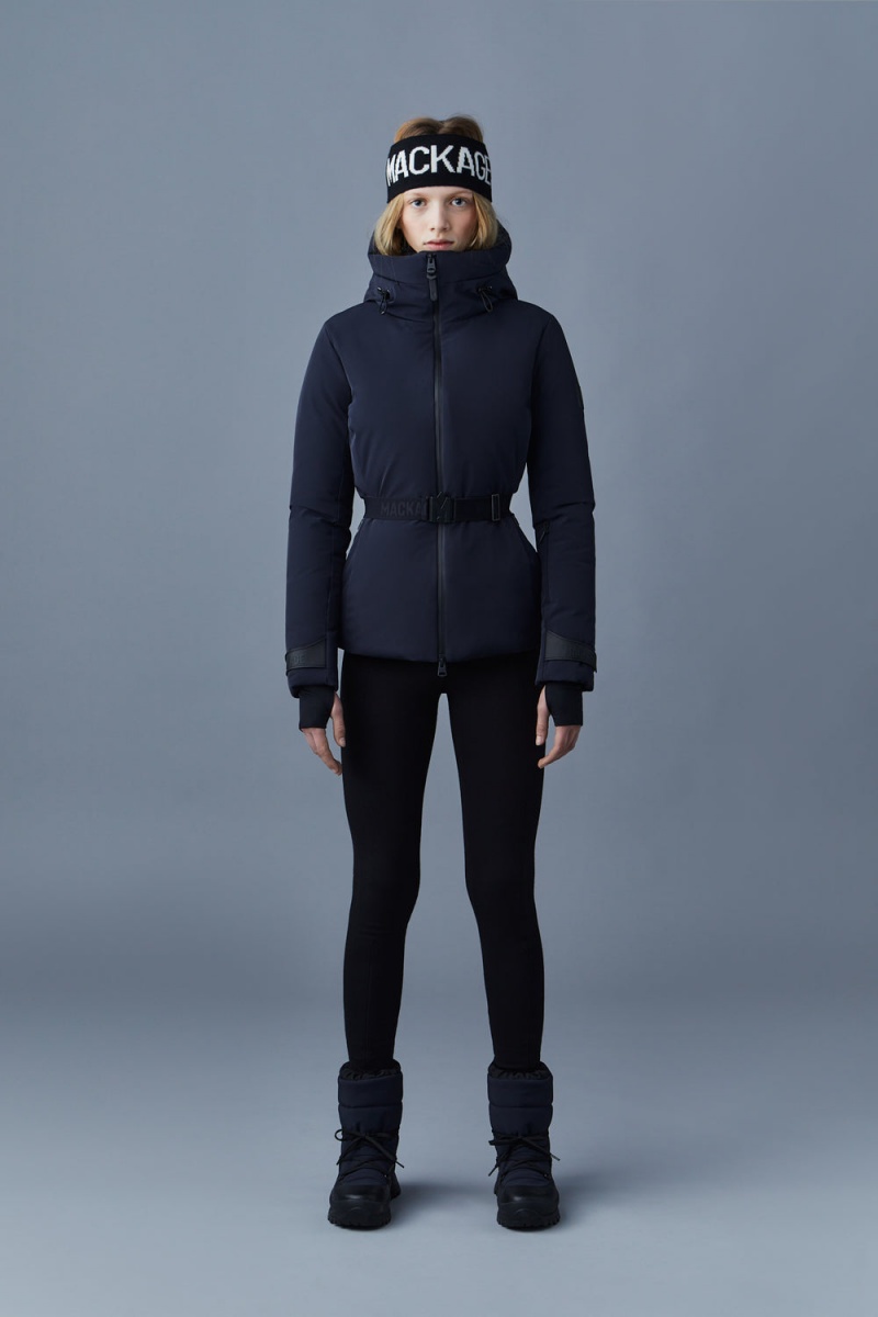 Mackage Krystal Agile-360 Belted Ski Hood Dunjackor Dam Svarta | OYWXQ-6758
