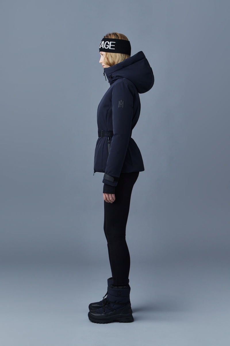 Mackage Krystal Agile-360 Belted Ski Hood Dunjackor Dam Svarta | OYWXQ-6758
