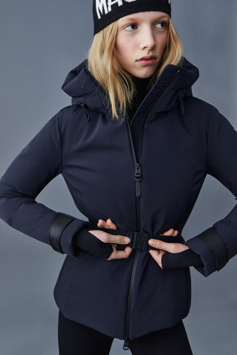 Mackage Krystal Agile-360 Belted Ski Hood Dunjackor Dam Svarta | OYWXQ-6758