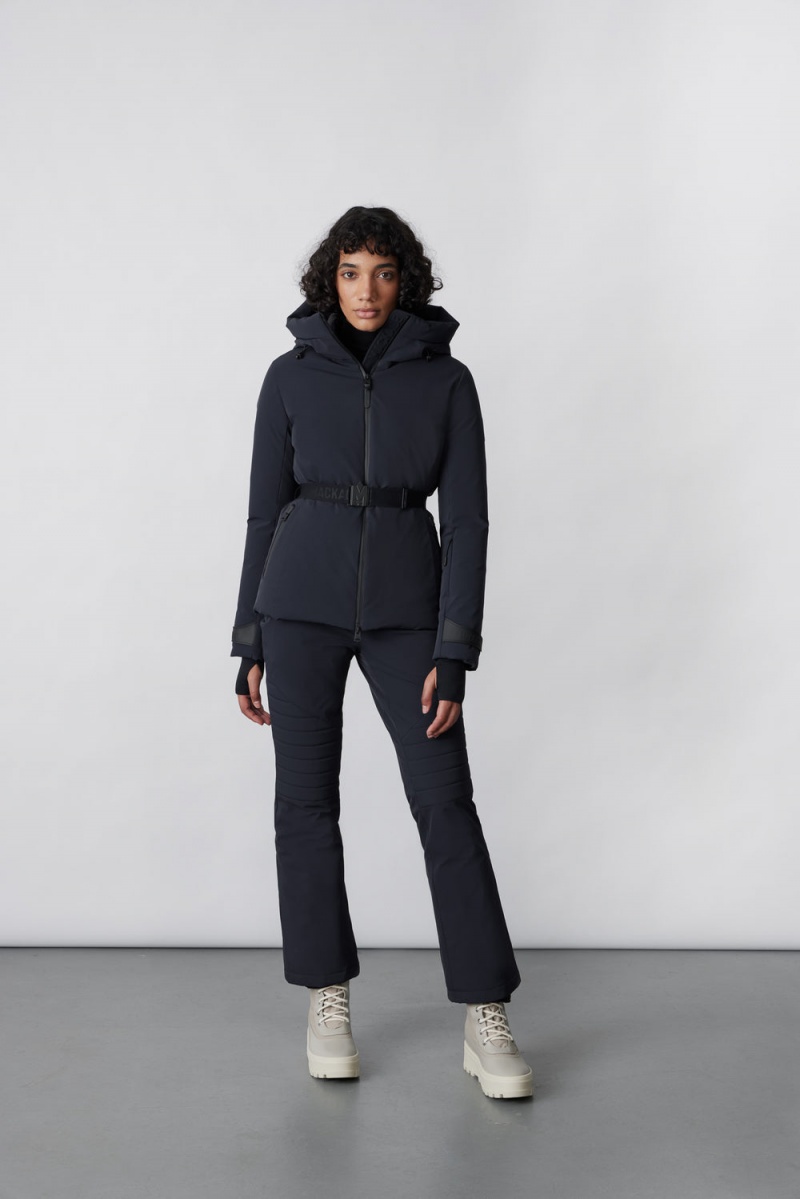 Mackage Krystal Agile-360 Belted Ski Hood Dunjackor Dam Svarta | OYWXQ-6758