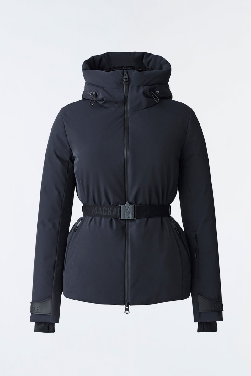 Mackage Krystal Agile-360 Belted Ski Hood Dunjackor Dam Svarta | OYWXQ-6758