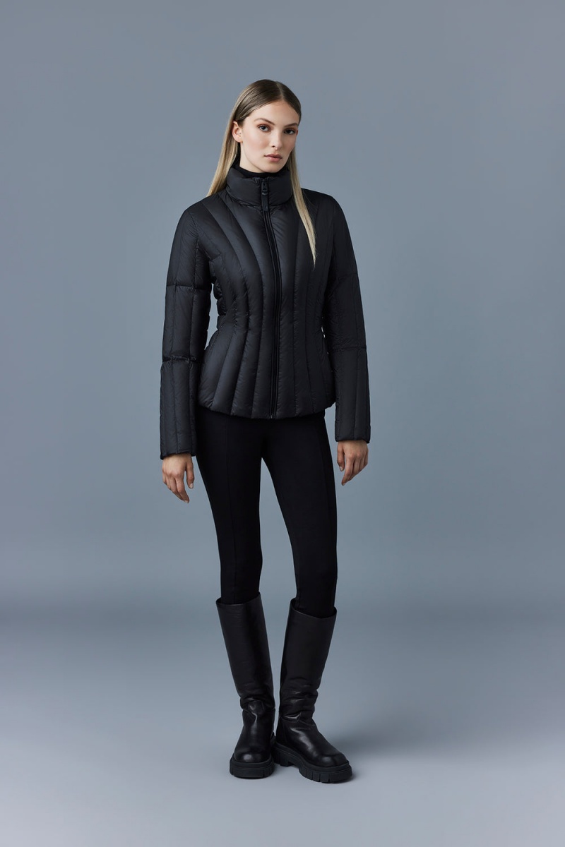 Mackage Lany Light Vertical Quiltad Dunjackor Dam Svarta | GIXZE-8401