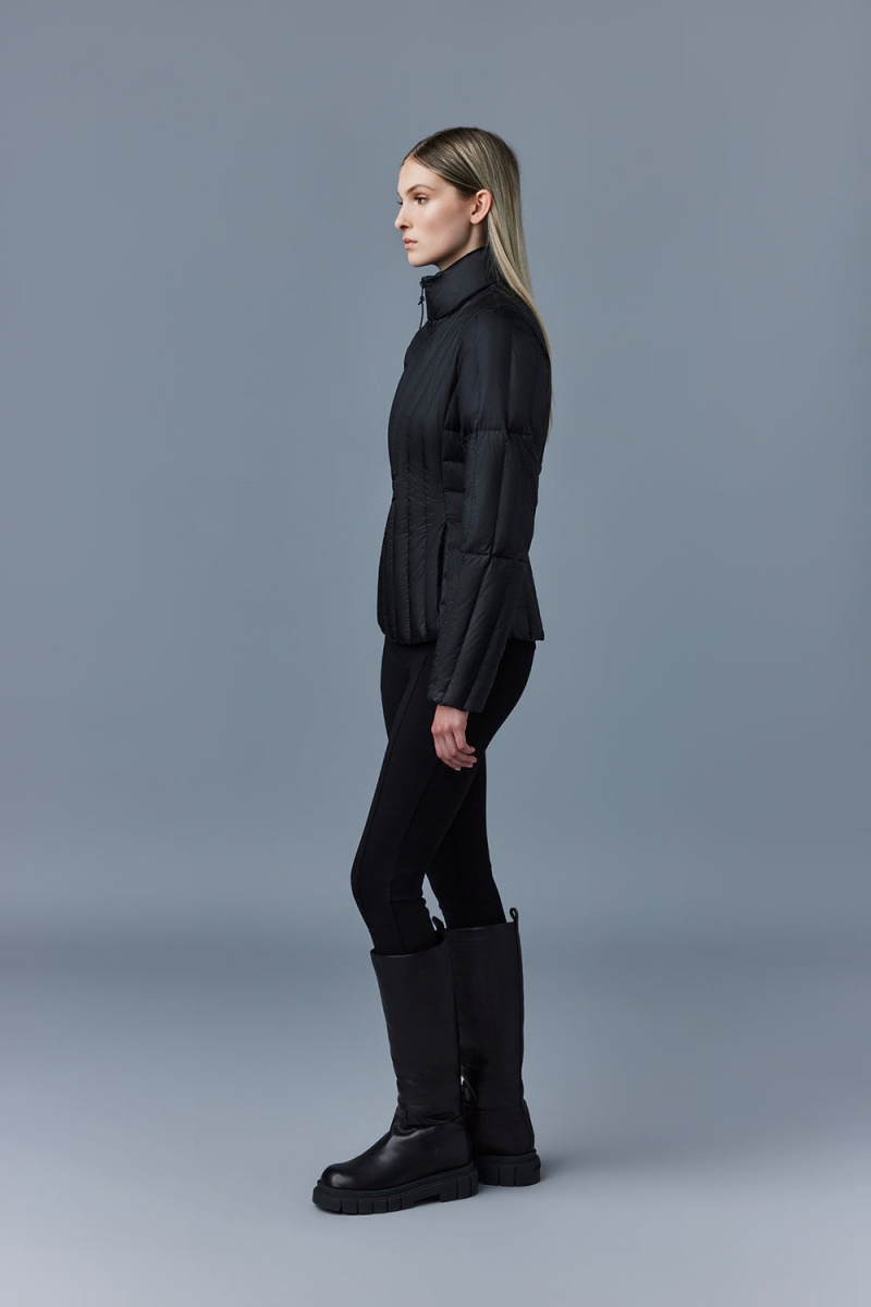 Mackage Lany Light Vertical Quiltad Dunjackor Dam Svarta | GIXZE-8401