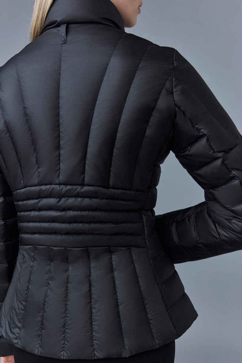 Mackage Lany Light Vertical Quiltad Dunjackor Dam Svarta | GIXZE-8401