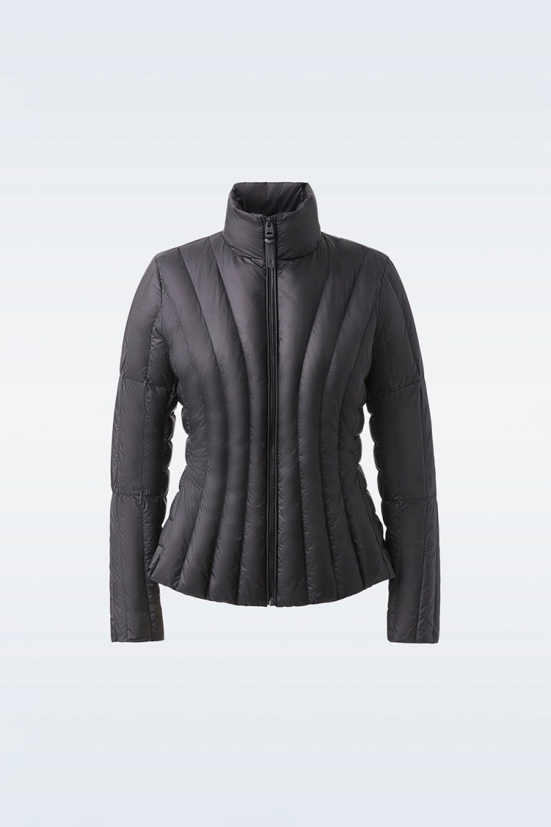 Mackage Lany Light Vertical Quiltad Dunjackor Dam Svarta | GIXZE-8401