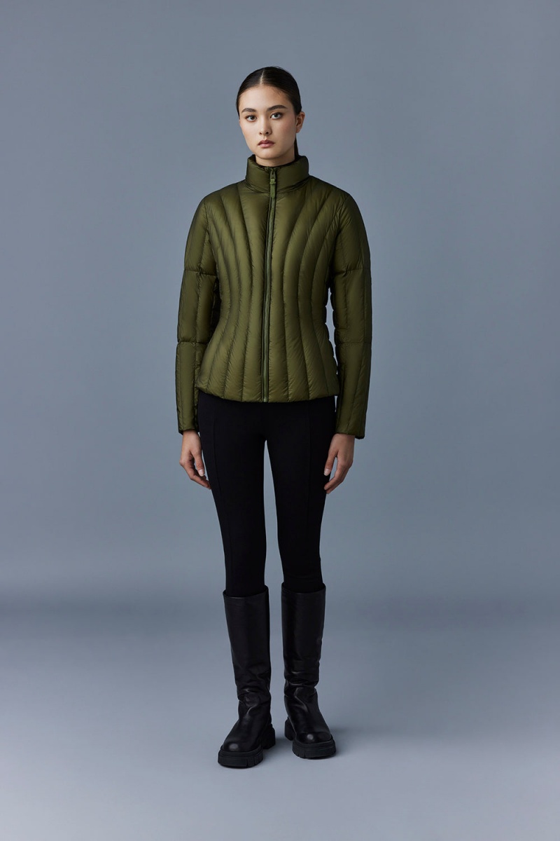 Mackage Lany Light Vertical Quiltad Dunjackor Dam Olivgröna | LMPQJ-6174