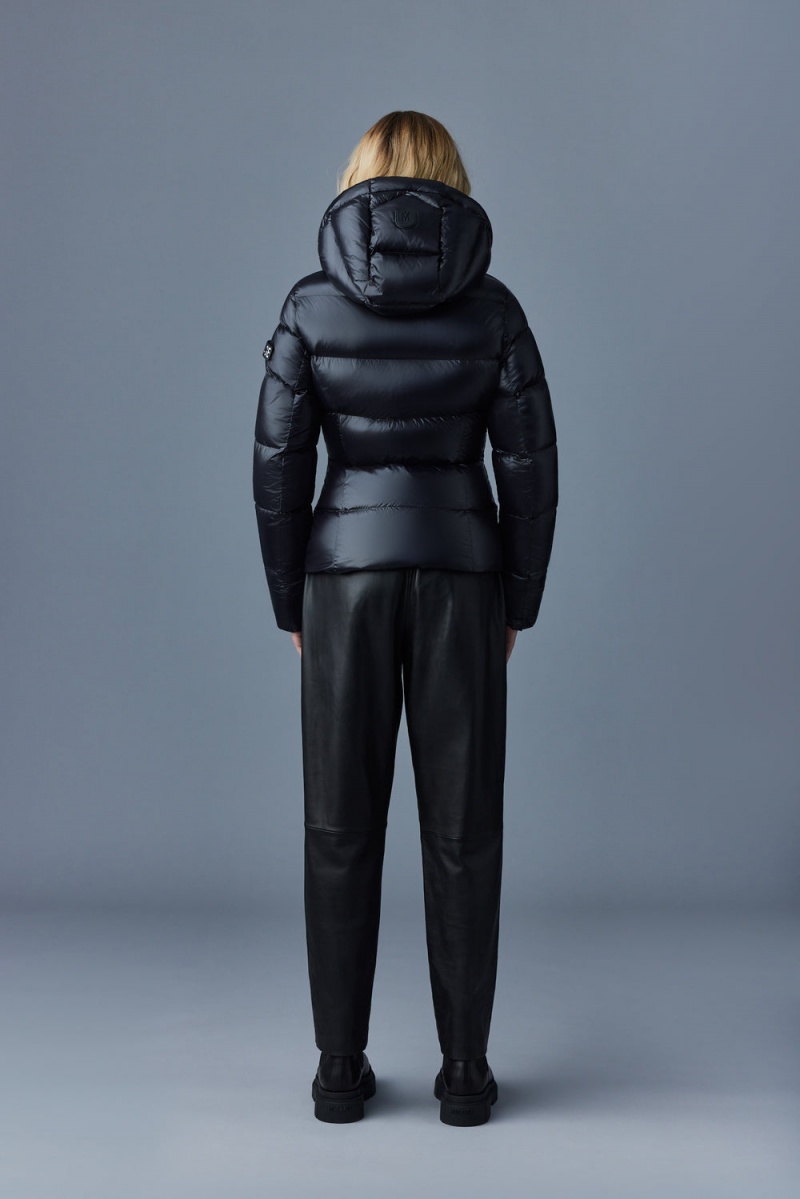 Mackage Madalyn Lustrous Light Hood Dunjackor Dam Svarta | PGDML-9580