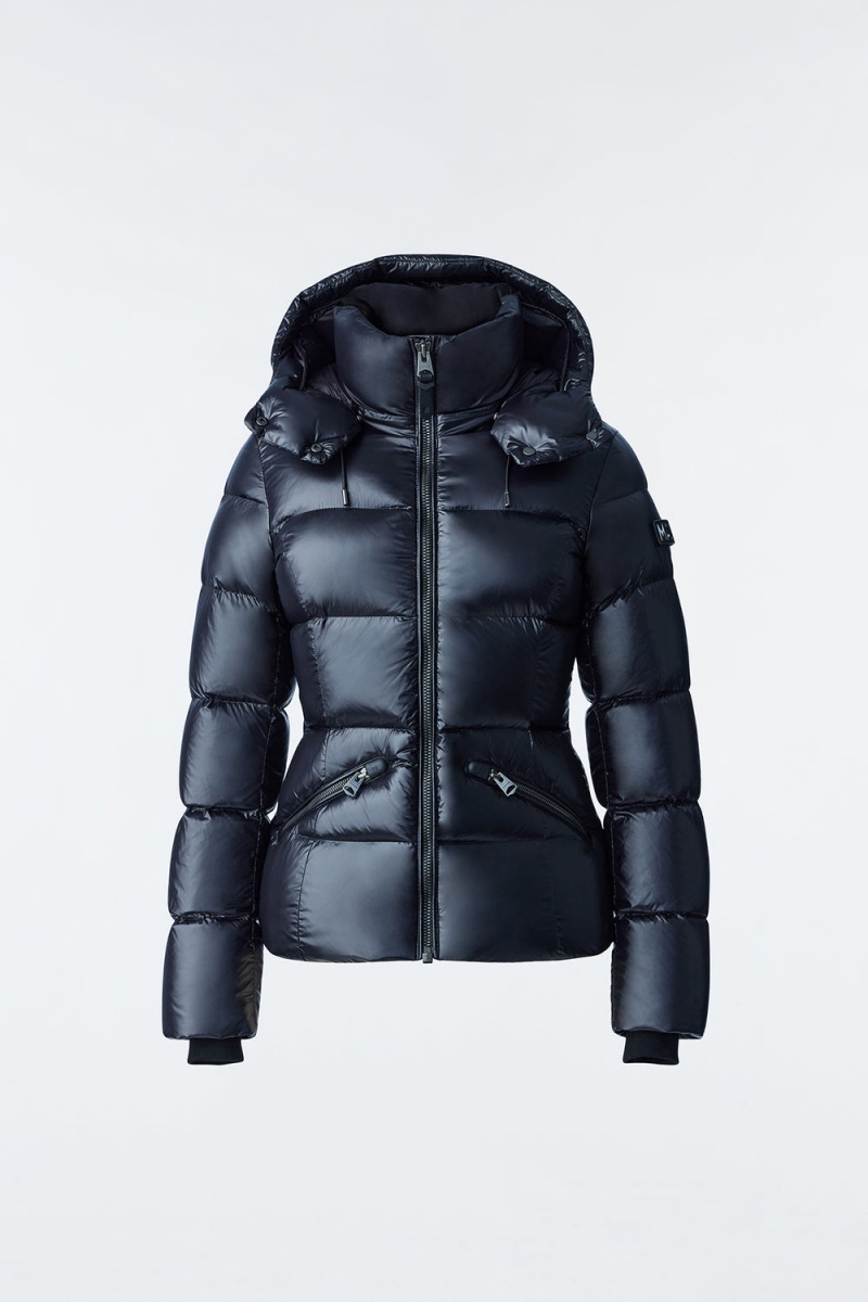 Mackage Madalyn Lustrous Light Hood Dunjackor Dam Svarta | PGDML-9580