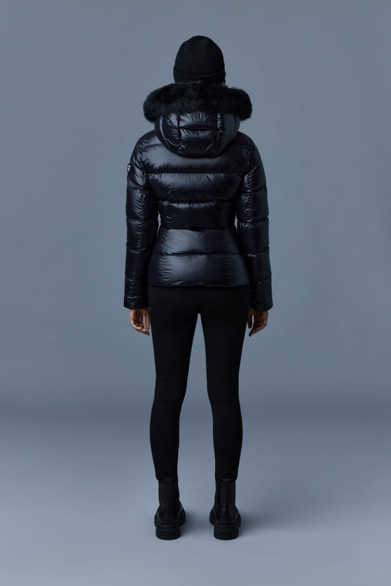 Mackage Madalyn Lustrous Light Shearling Dunjackor Dam Svarta | LOJWG-4026