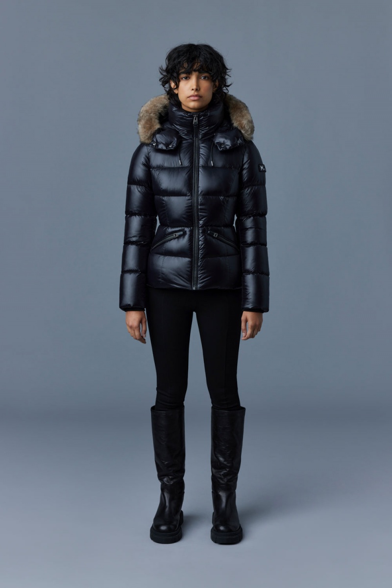 Mackage Madalyn Lustrous Light Shearling Dunjackor Dam Svarta | ZTIXS-8612