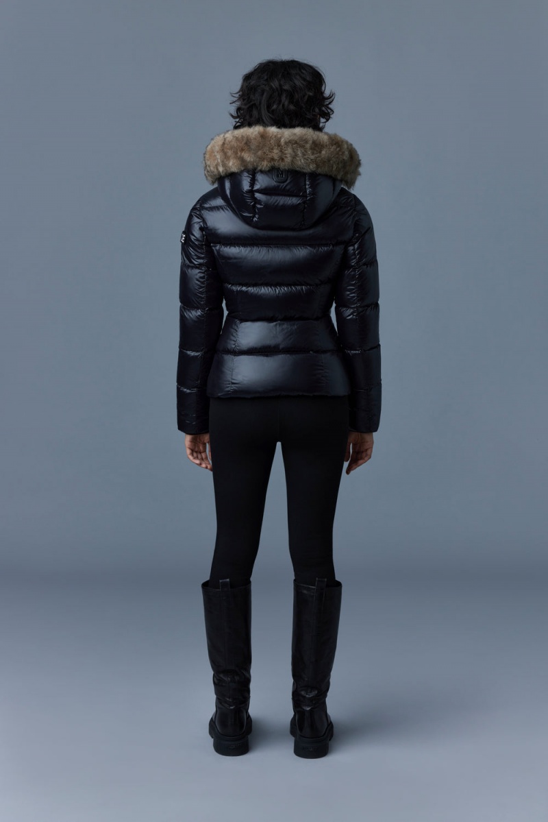 Mackage Madalyn Lustrous Light Shearling Dunjackor Dam Svarta | ZTIXS-8612