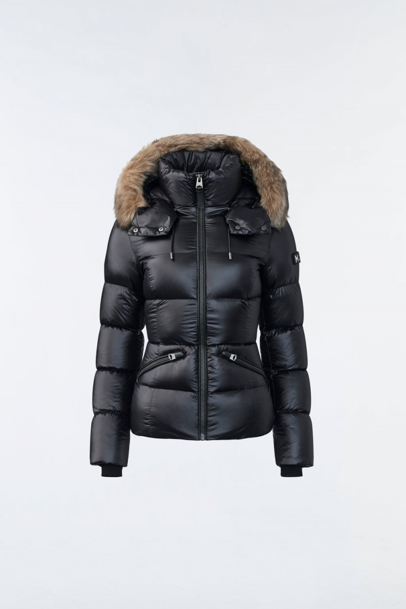 Mackage Madalyn Lustrous Light Shearling Dunjackor Dam Svarta | ZTIXS-8612
