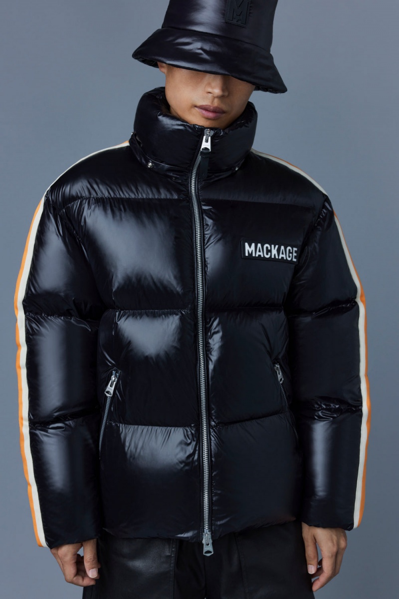 Mackage Maddy Light Down Logo Bucket Hatt Herr Svarta | UDSKA-2105