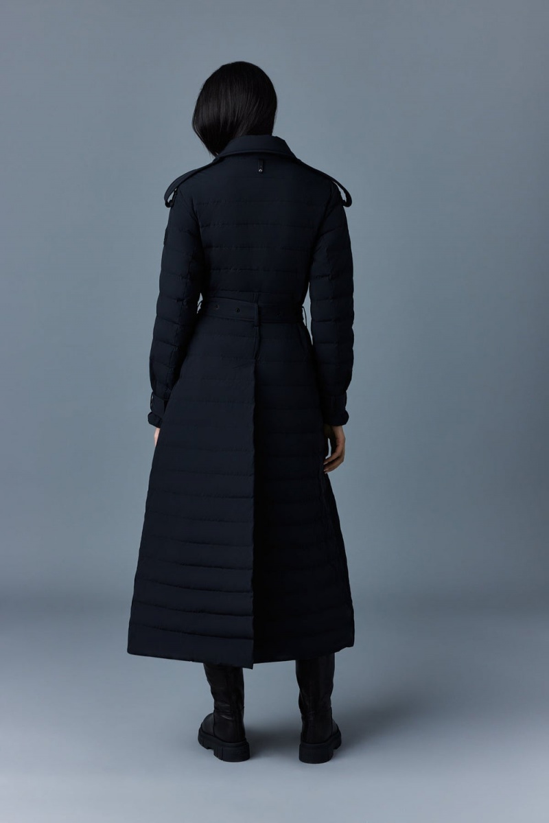 Mackage Magda Agile-360 Stretch Light Down Long Rockar Dam Svarta | NLVOY-0371