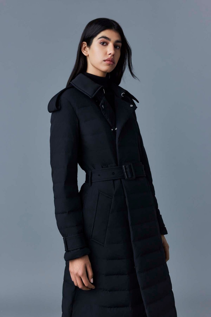 Mackage Magda Agile-360 Stretch Light Down Long Rockar Dam Svarta | NLVOY-0371