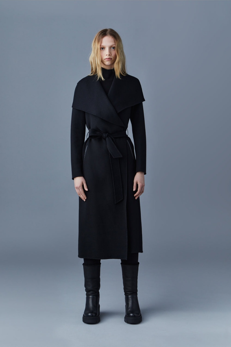 Mackage Mai-Cn Double-Face Ull Wrap Rockar Dam Svarta | EPSBA-2380