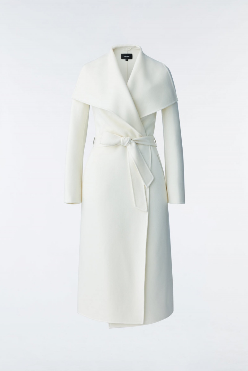 Mackage Mai-Cn Double-Face Ull Wrap Rockar Dam Grädde | ONPXB-6780