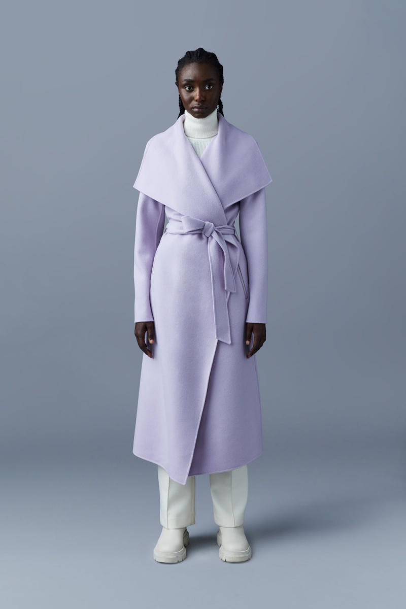 Mackage Mai-Cn Double-Face Ull Wrap Rockar Dam Lila | UEIMB-1035