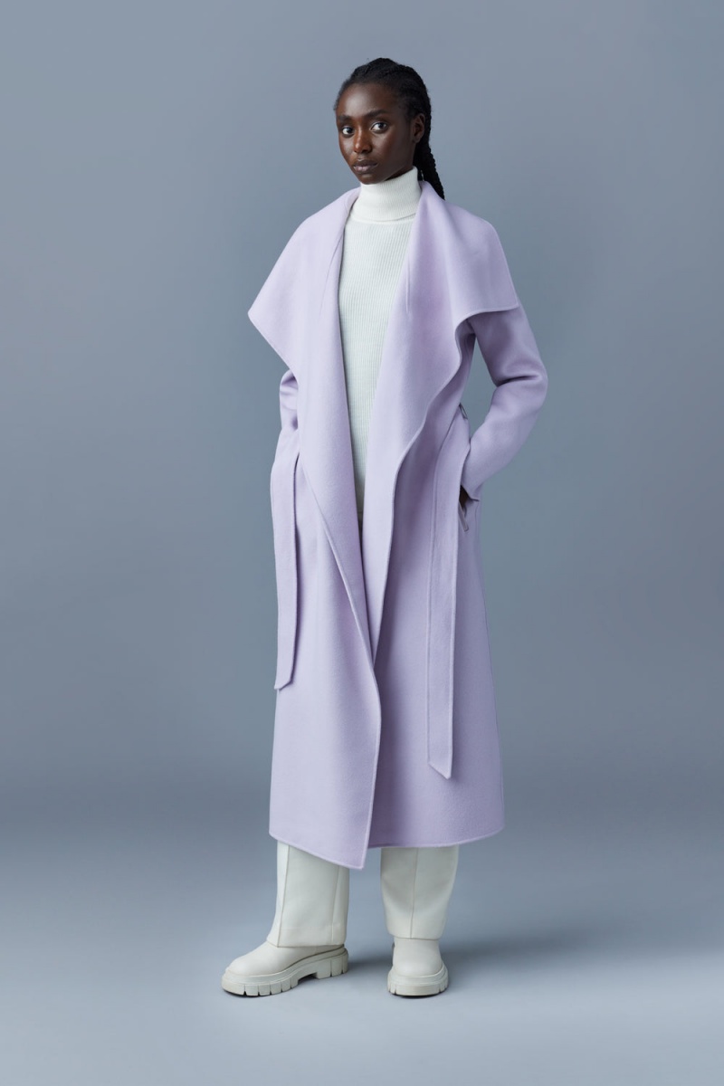 Mackage Mai-Cn Double-Face Ull Wrap Rockar Dam Lila | UEIMB-1035