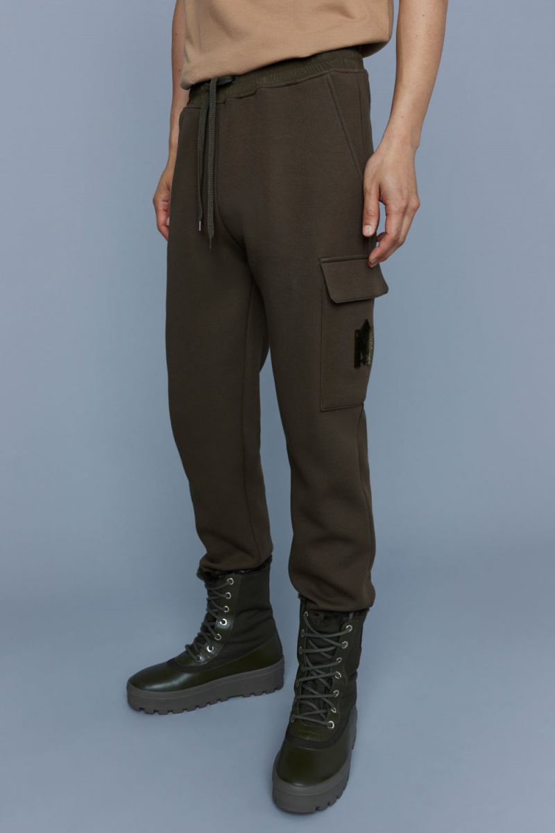 Mackage Marvin Double Face Jersey Sweatpants Herr Olivgröna | CPFMX-0714