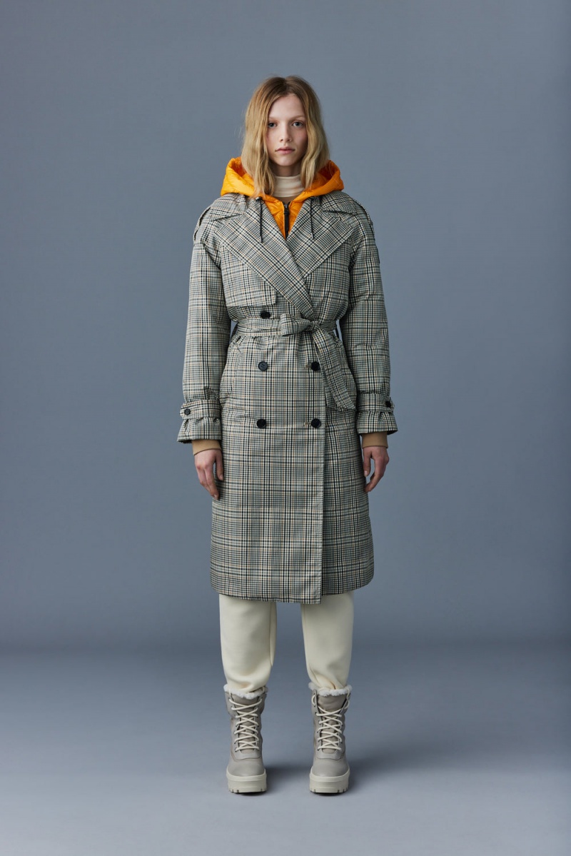 Mackage Maxine 2-In-1 Hooded Bib Trenchcoat Dam Grå | RTONB-2914