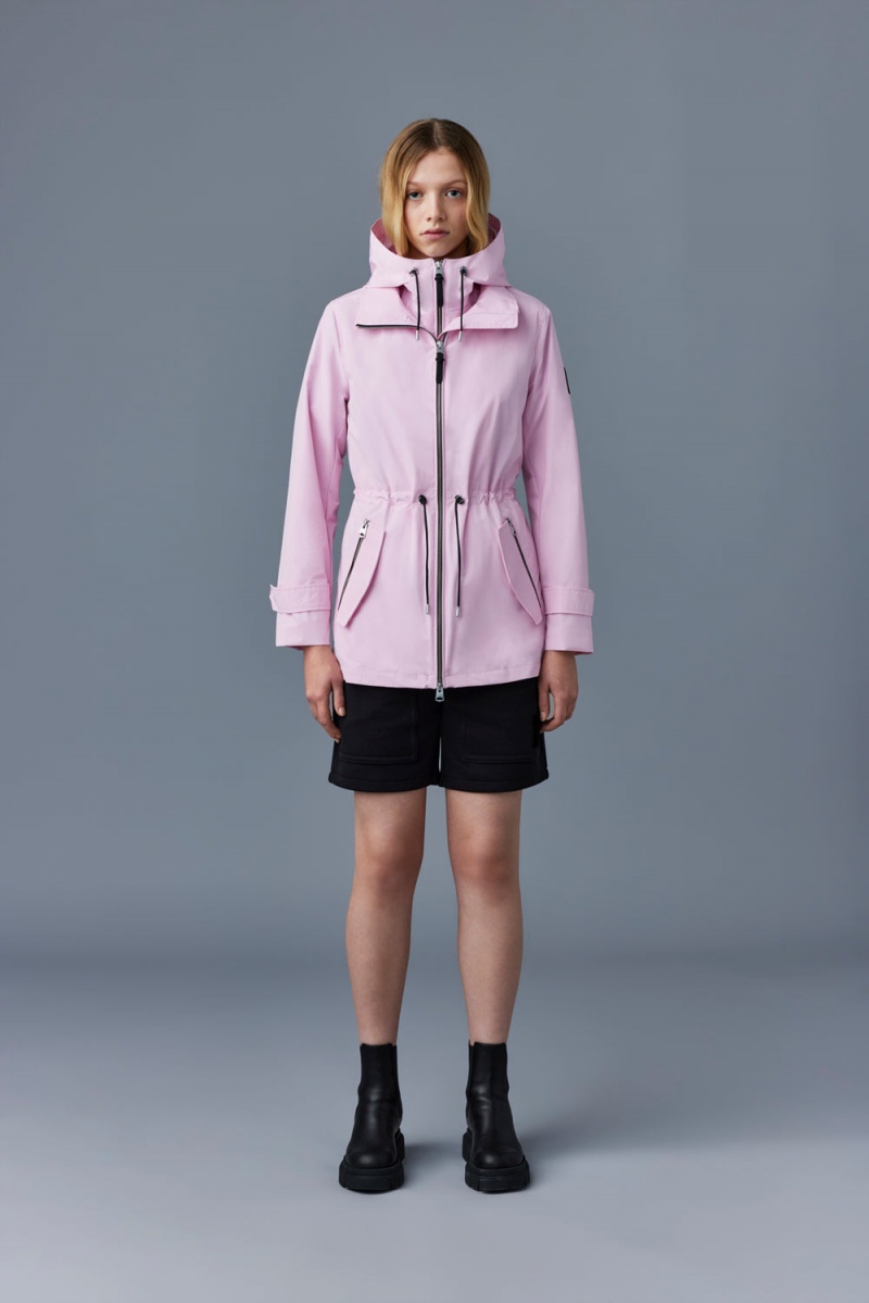 Mackage Melany 2-In-1 Removable Bib Regnjackor Dam Rosa | WDZFU-4760