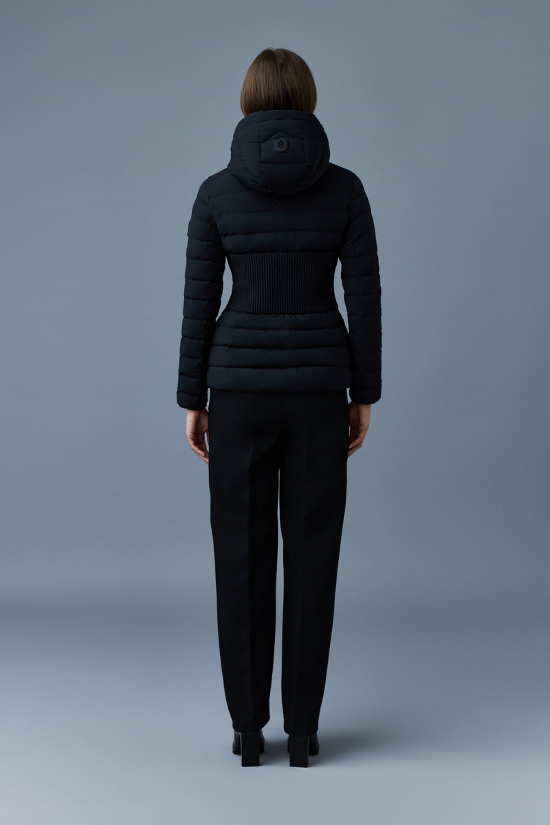 Mackage Michi Agile-360 Stretch Light Hood Dunjackor Dam Svarta | ICZWM-9382