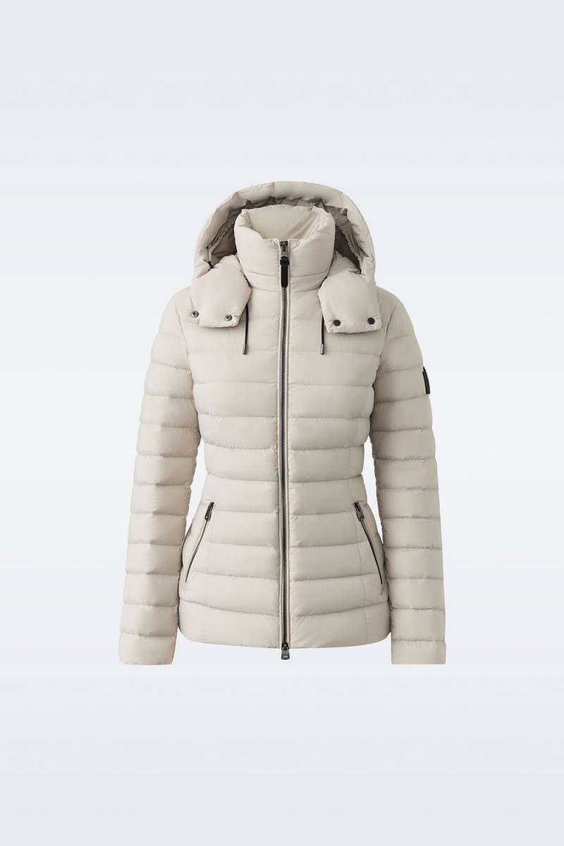 Mackage Michi Agile-360 Stretch Light Hood Dunjackor Dam Beige | DYNWT-4291