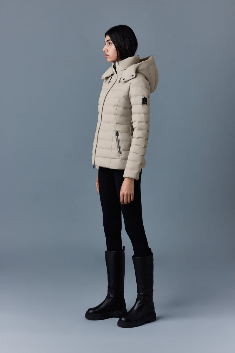 Mackage Michi Agile-360 Stretch Light Hood Dunjackor Dam Beige | DYNWT-4291