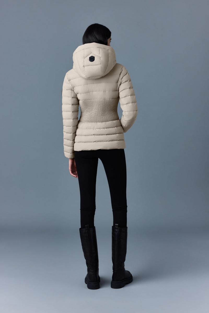 Mackage Michi Agile-360 Stretch Light Hood Dunjackor Dam Beige | DYNWT-4291