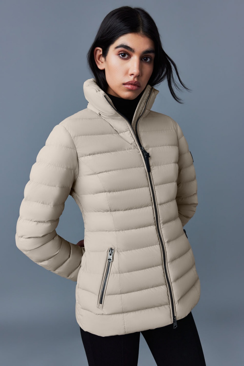 Mackage Michi Agile-360 Stretch Light Hood Dunjackor Dam Beige | DYNWT-4291