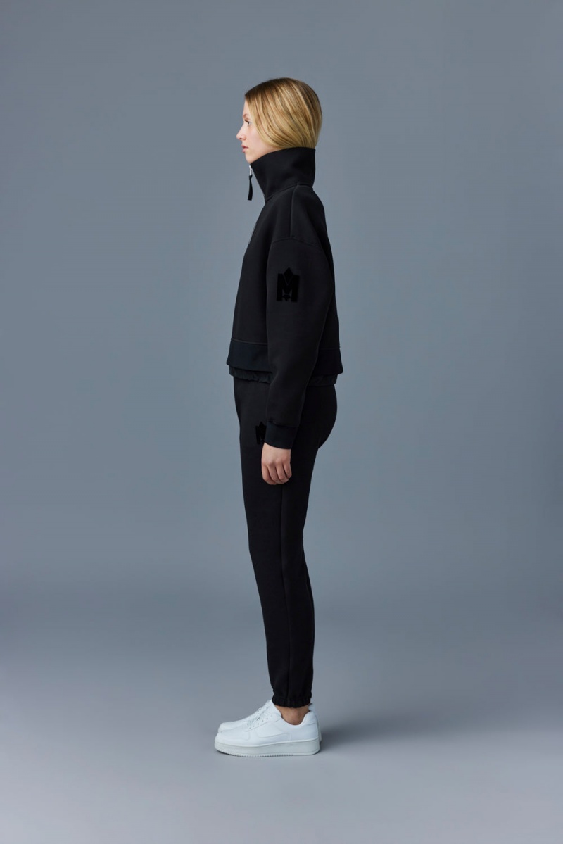 Mackage Monroe Double-Face Jersey Pullover Dam Svarta | PJLIA-0135