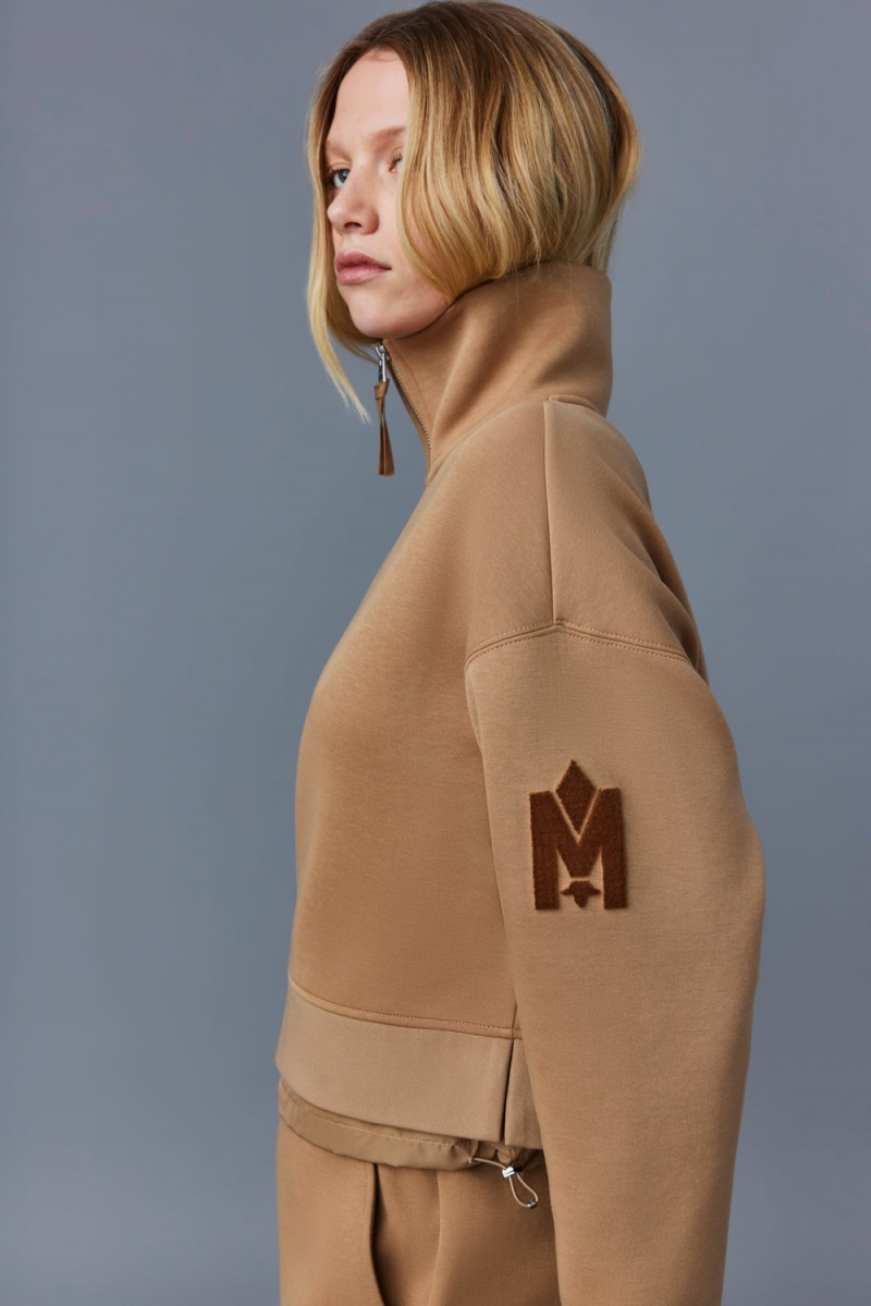 Mackage Monroe Double-Face Jersey Pullover Dam Bruna | HUFGO-4598
