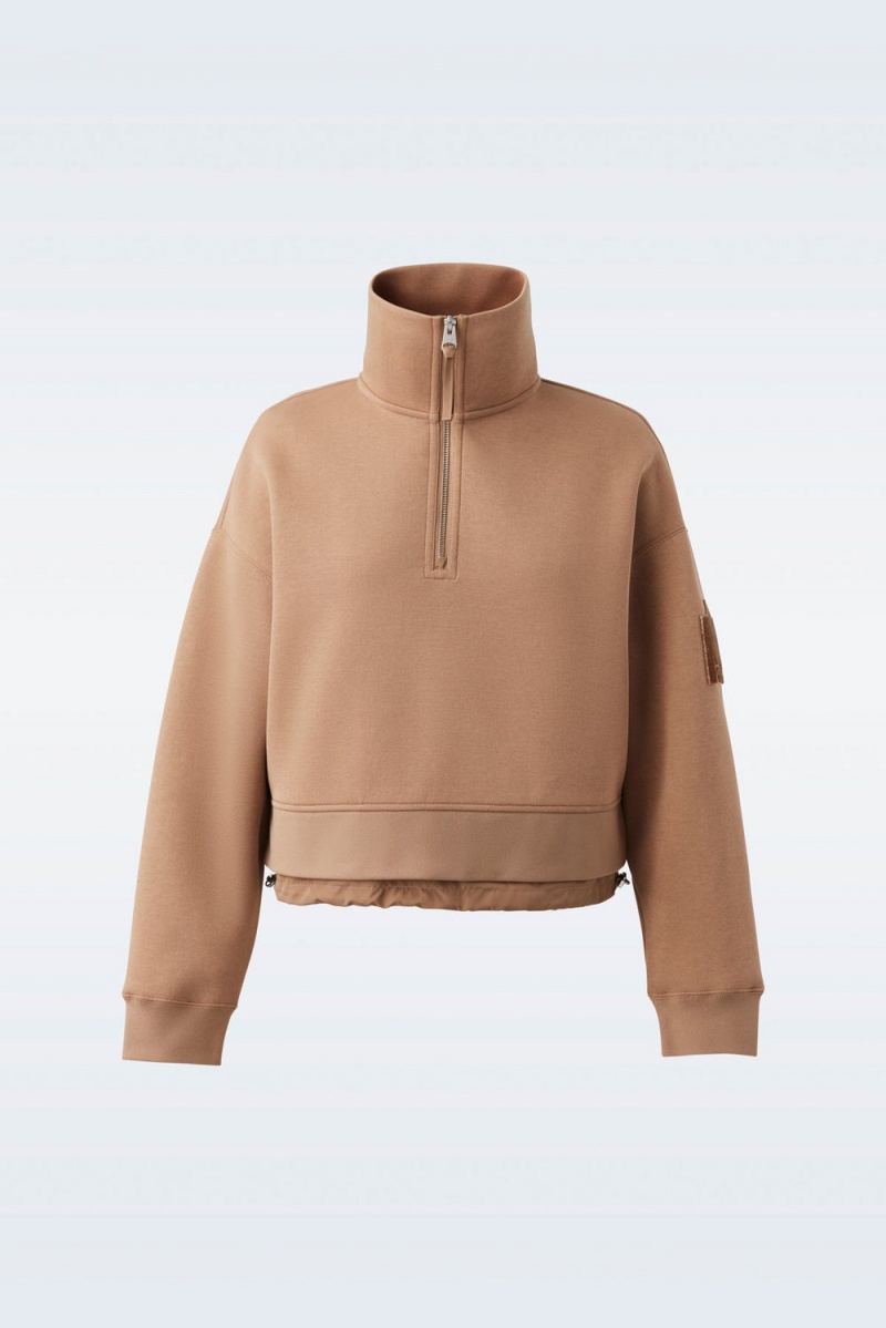 Mackage Monroe Double-Face Jersey Pullover Dam Bruna | HUFGO-4598