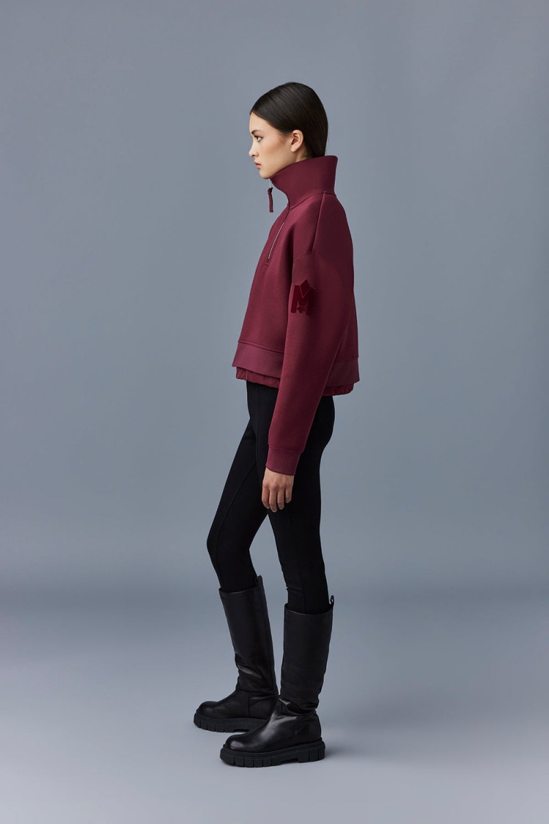 Mackage Monroe Double-Face Jersey Pullover Dam Röda | VQJYL-1359
