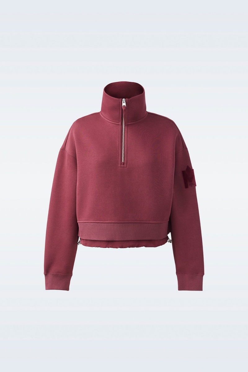 Mackage Monroe Double-Face Jersey Pullover Dam Röda | VQJYL-1359