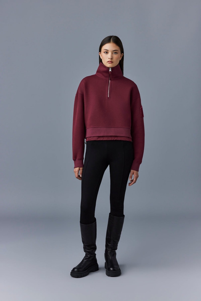 Mackage Monroe Double-Face Jersey Pullover Dam Röda | VQJYL-1359