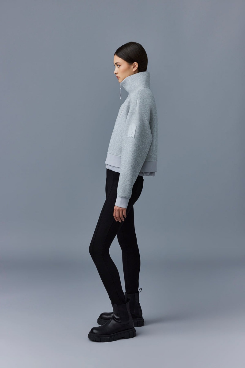 Mackage Monroe Double-Face Jersey Pullover Dam Grå | PTICZ-6014