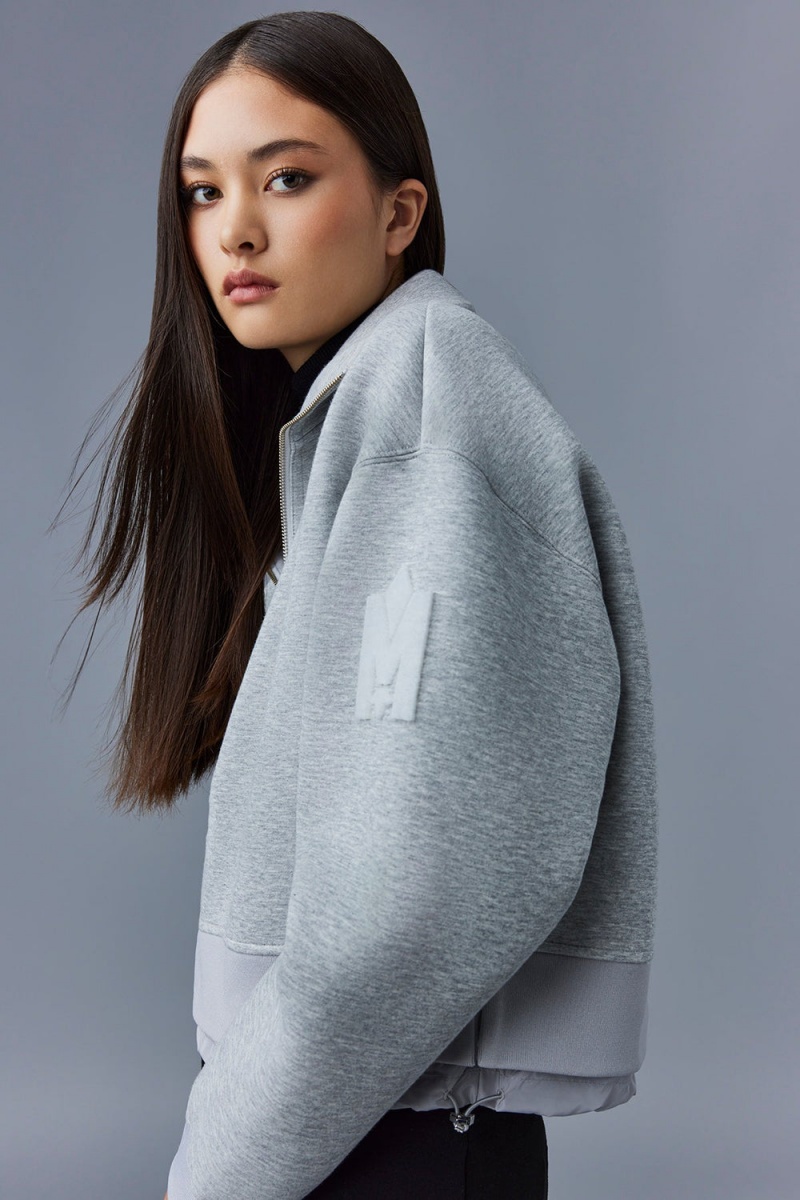 Mackage Monroe Double-Face Jersey Pullover Dam Grå | PTICZ-6014