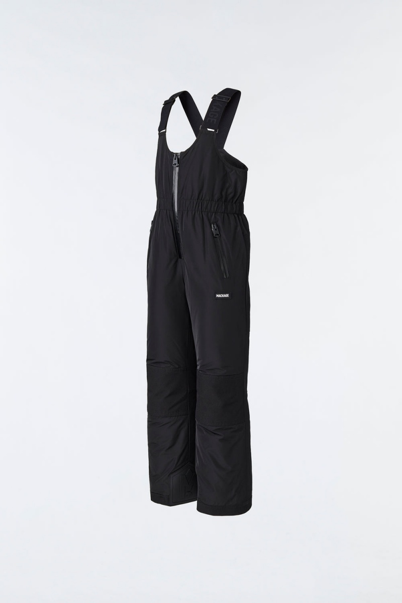 Mackage Myron Salopette Removable Suspenders Byxor Barn Svarta | BJPYU-9047