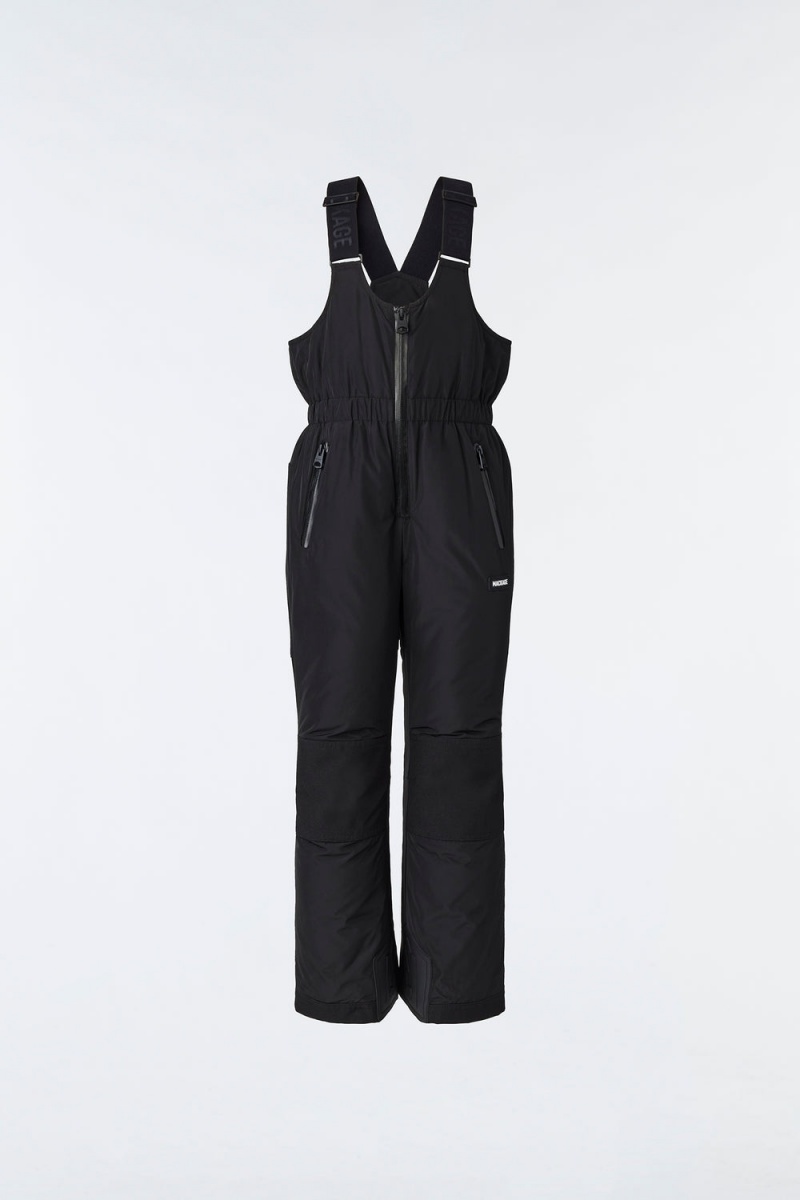 Mackage Myron Salopette Removable Suspenders Byxor Barn Svarta | BJPYU-9047
