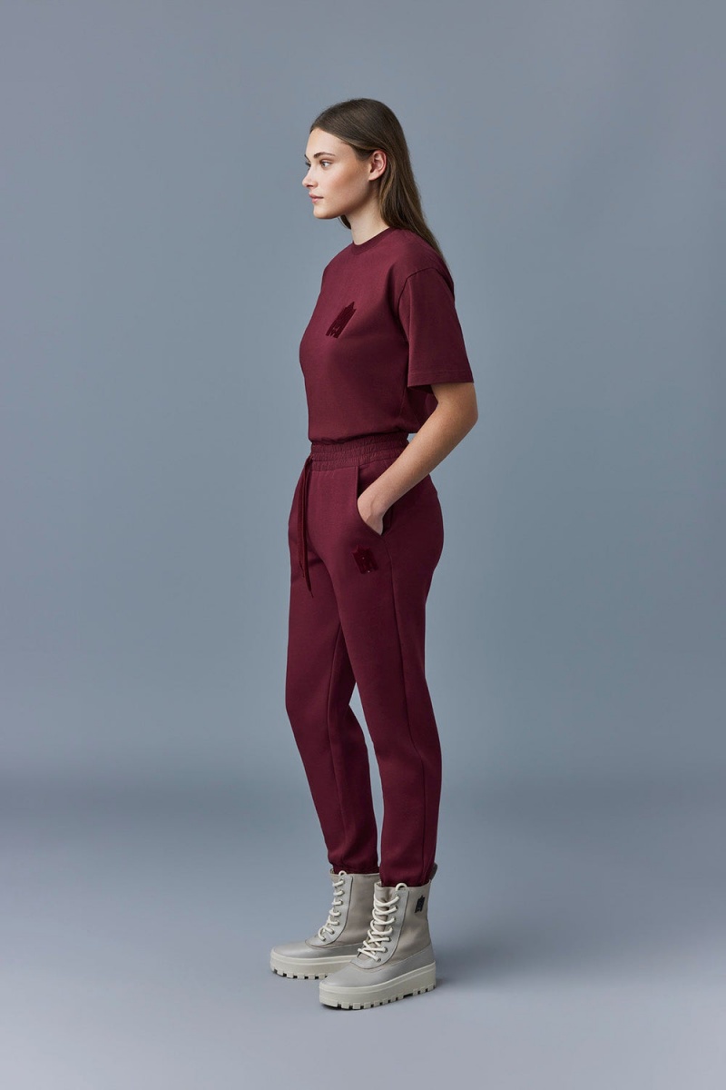 Mackage Nev Double-Face Jersey Sweatpants Dam Röda | XGUQZ-8937