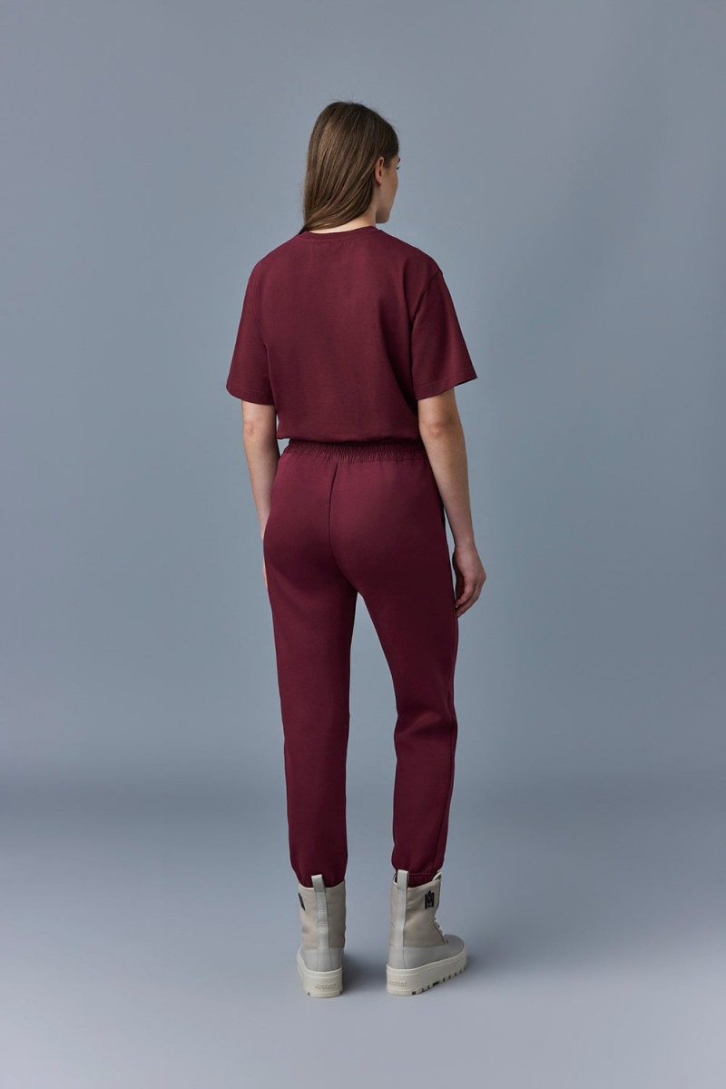 Mackage Nev Double-Face Jersey Sweatpants Dam Röda | XGUQZ-8937
