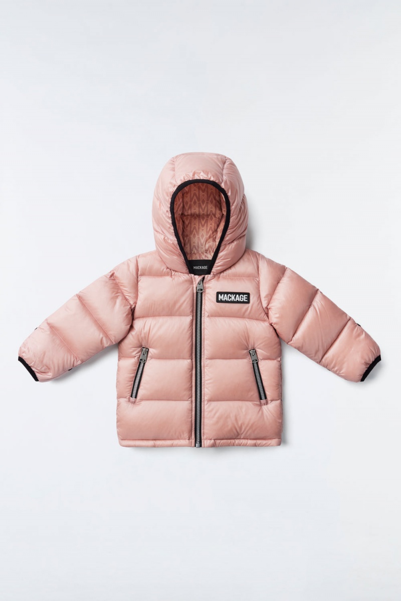 Mackage Noko Recycled E3-Lite Hood Dunjackor Barn Rosa | LAZCT-7506