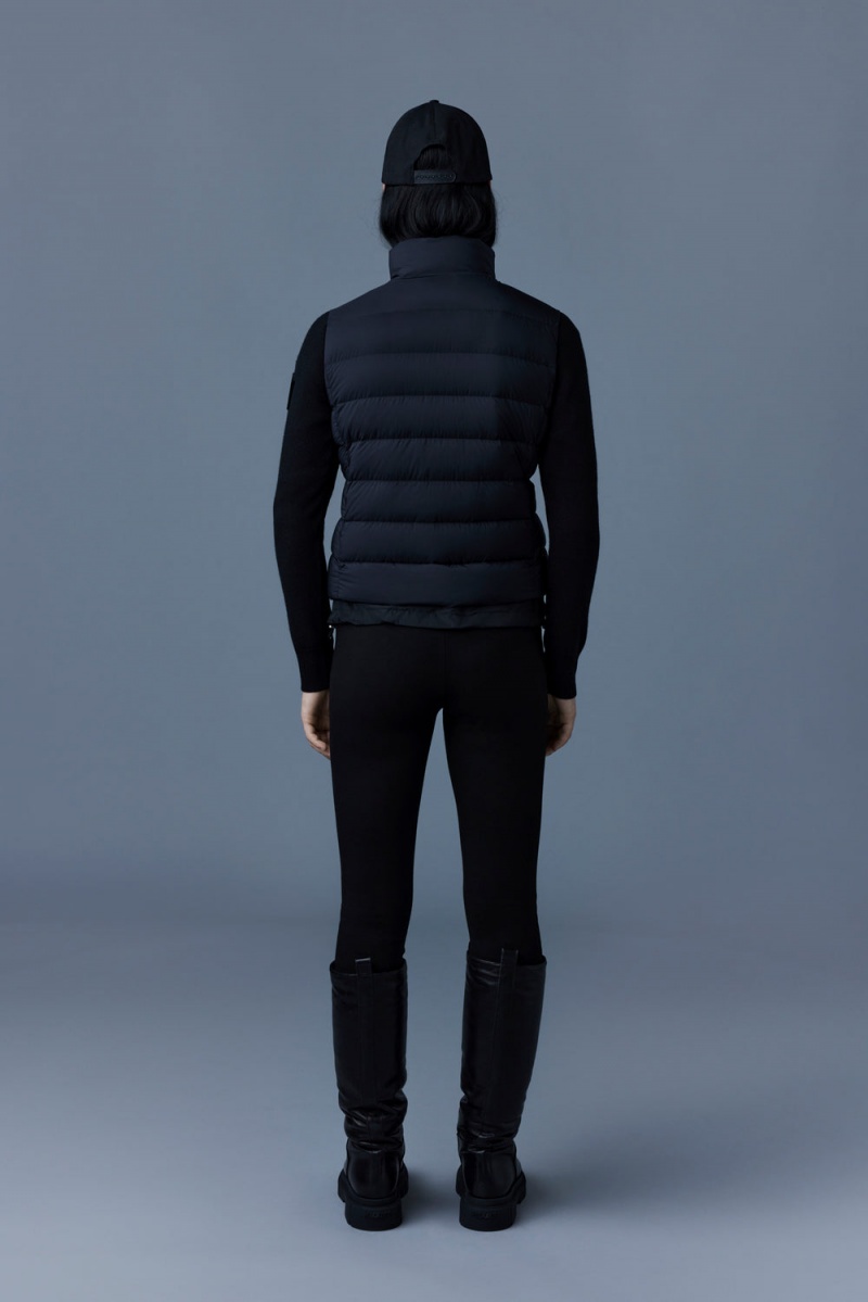 Mackage Oceane Recycled Hybrid Rib Knit Sleeves Jackor Dam Svarta | TBKIX-1426