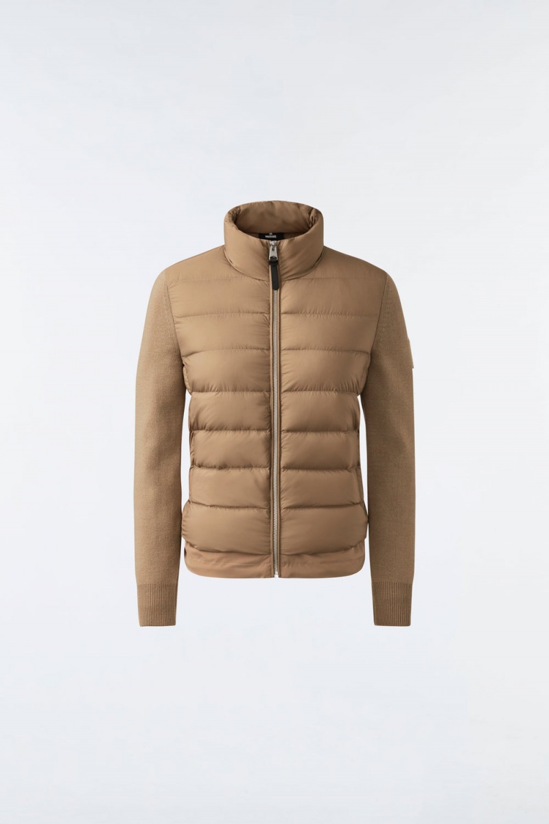 Mackage Oceane Recycled Hybrid Rib Knit Sleeves Jackor Dam Bruna | PYCQH-8146