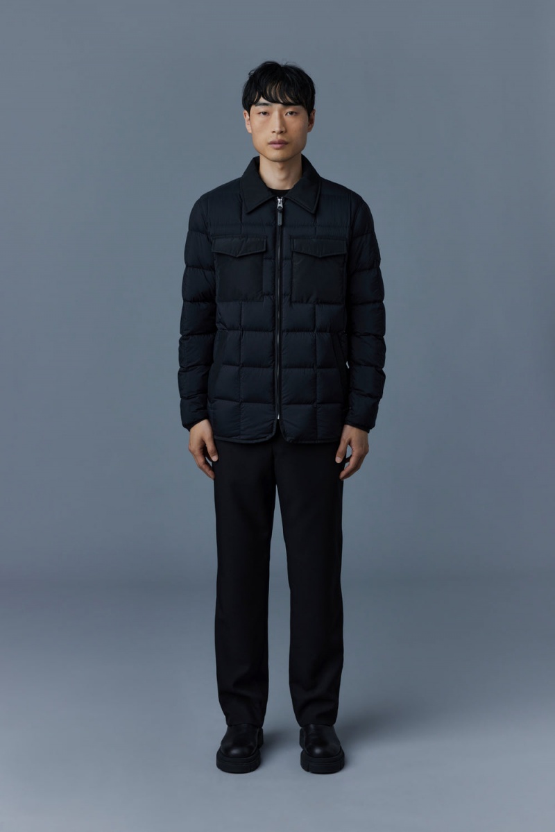 Mackage Osmond Matte Light Overshirt Dunjackor Herr Svarta | MAFIN-3259